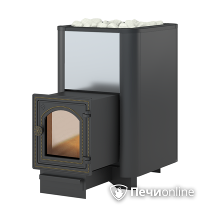 Дровяная банная печь Везувий Сенсация 22 Антрацит (ДТ-4С) 2017 в Анапе